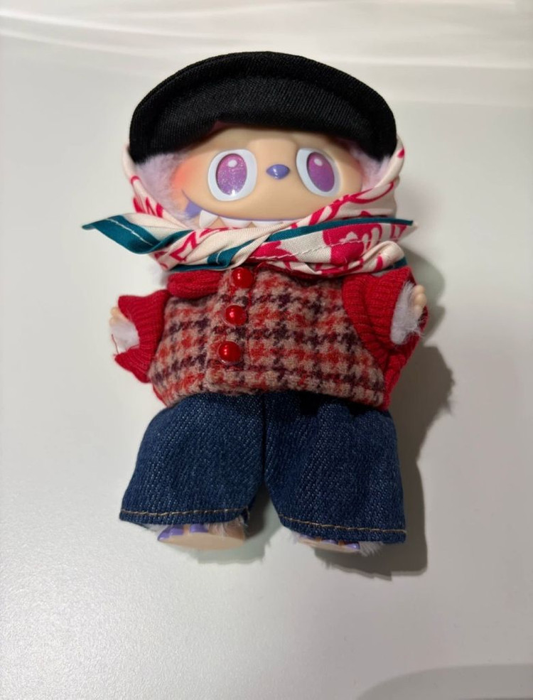 라부부 하이라이트 보라색 LUCK 정품 15-17cm 인형 (옷 포함) 이미지