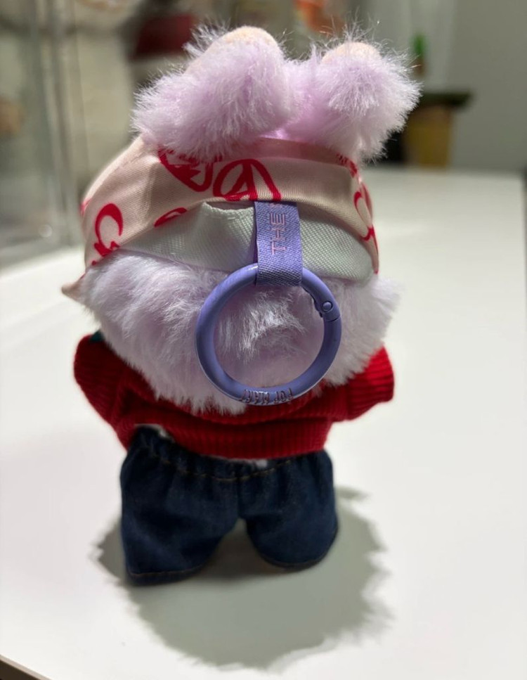 라부부 하이라이트 보라색 LUCK 정품 15-17cm 인형 (옷 포함) 이미지