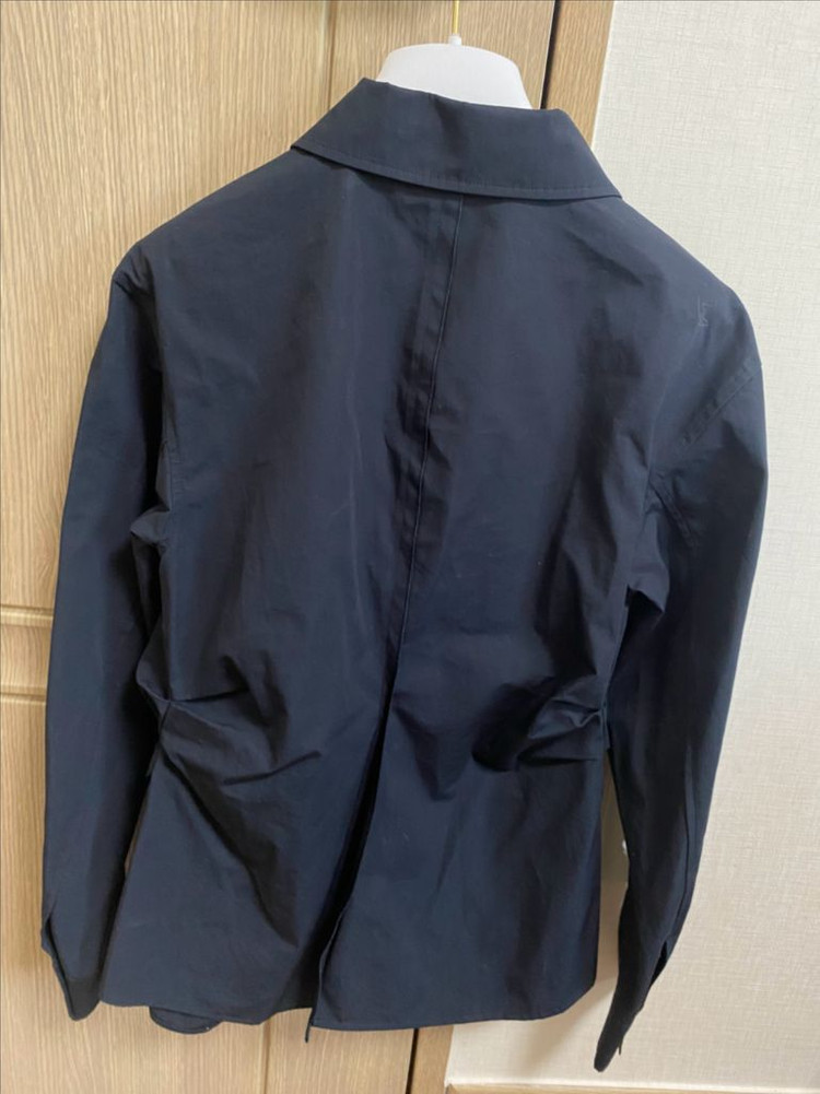 MINE 셔링 블라우스(네이비,55) 이미지