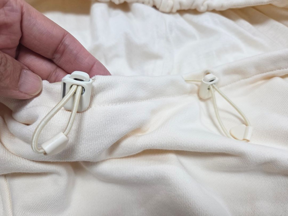 시스템(SYSTEM) 텍스쳐 블록 스트링 후드 티셔츠 프리사이즈 이미지