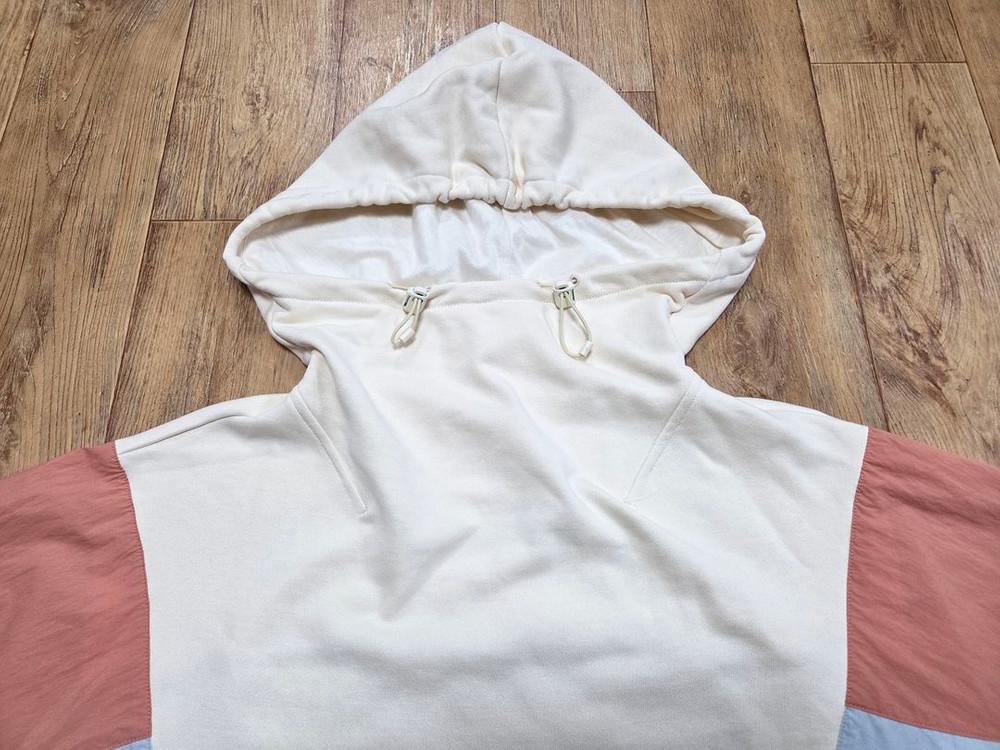 시스템(SYSTEM) 텍스쳐 블록 스트링 후드 티셔츠 프리사이즈 이미지