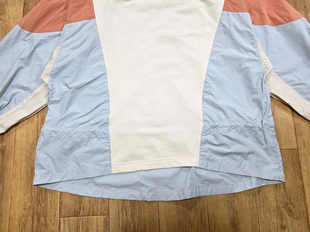 시스템(SYSTEM) 텍스쳐 블록 스트링 후드 티셔츠 프리사이즈 이미지