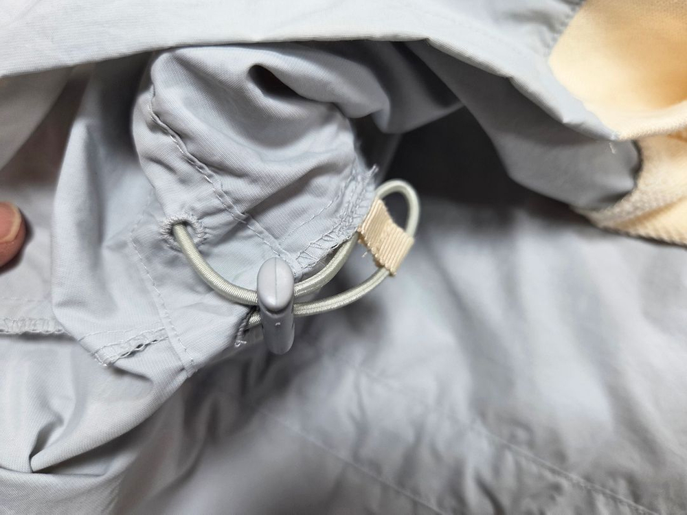 시스템(SYSTEM) 텍스쳐 블록 스트링 후드 티셔츠 프리사이즈 이미지