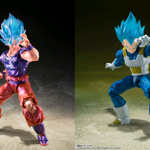미개봉 shf 드래곤볼 초사이어인 블루 손오공 계왕권 & 초사이어인 블루 베지터 이미지