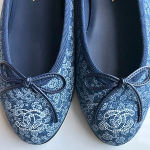 샤넬 플랫 발레리나 슈즈 데님 35 이미지