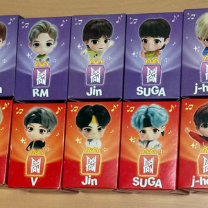 BTS 타이니탄 맥도날드 해피밀 피규어 10종 이미지