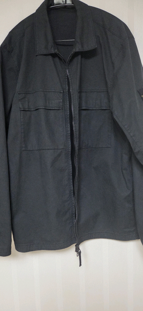 23s스톤 아일랜드 10210 더블 포켓 코튼 오버셔츠 블랙 XL 이미지