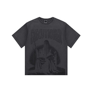 (1회착 택포가격) 글랙 엑서큐셔너 빈티지반팔티셔츠 차콜그레이 L 이미지