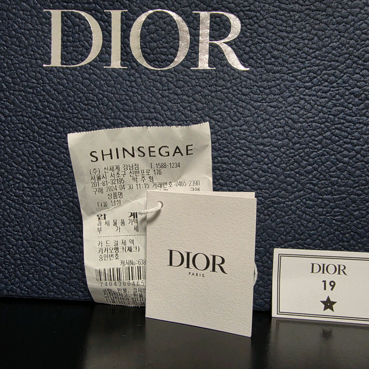 [클로젯][풀구성+영수증]디올 새들 디올 오블리크 자카드 반지갑 이미지