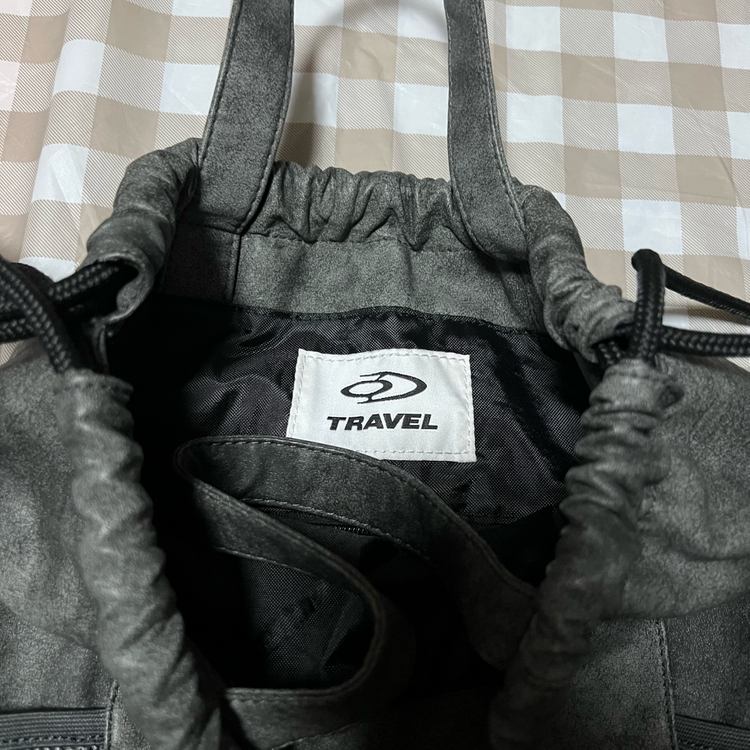 트레블 워싱 레더 짐색 가방 힙색 가죽 이미지