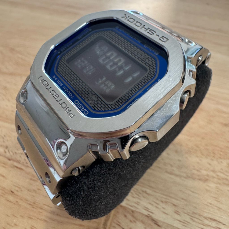 지샥 풀메탈 [GMW-B5000] 실버&블루 스퀘어 이미지