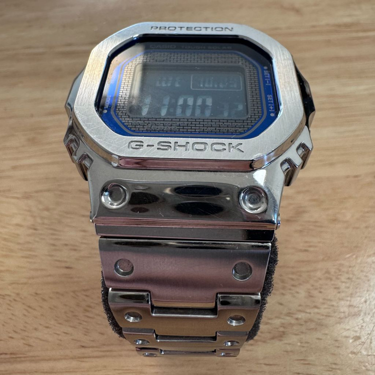 지샥 풀메탈 [GMW-B5000] 실버&블루 스퀘어 이미지