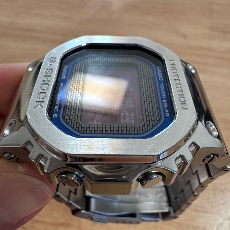 지샥 풀메탈 [GMW-B5000] 실버&블루 스퀘어 이미지