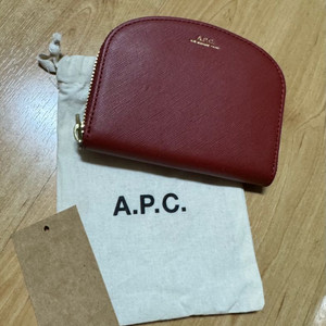 아페쎄 apc 하프문 데미룬 반지갑 버건디색상 이미지