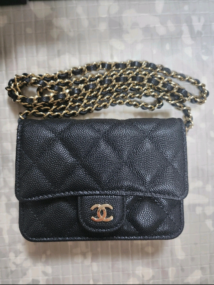 샤넬 캐비어 블랙 미니백 이미지