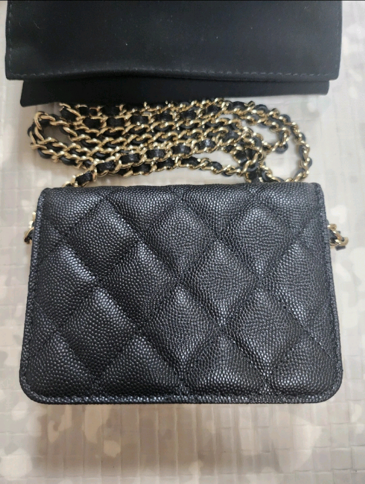 샤넬 캐비어 블랙 미니백 이미지