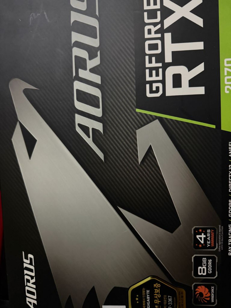 RTX 2070 AORUS 8GB 그래픽카드 이미지