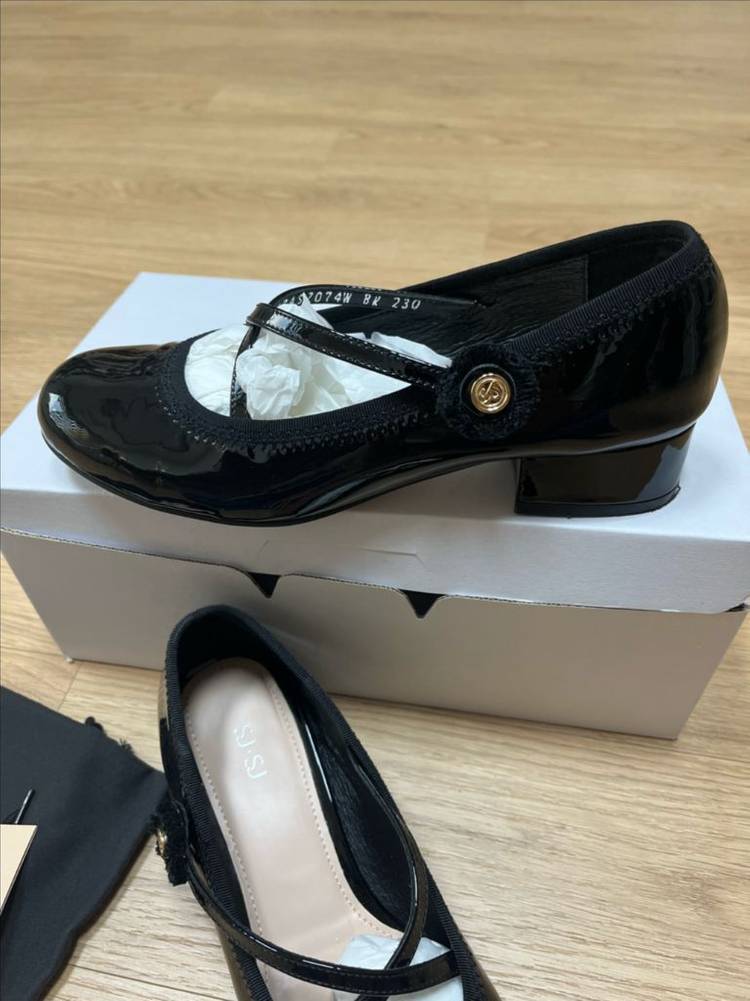 마지막가격)한섬 SJSJ 메리제인 스트랩 힐 블랙 230 이미지