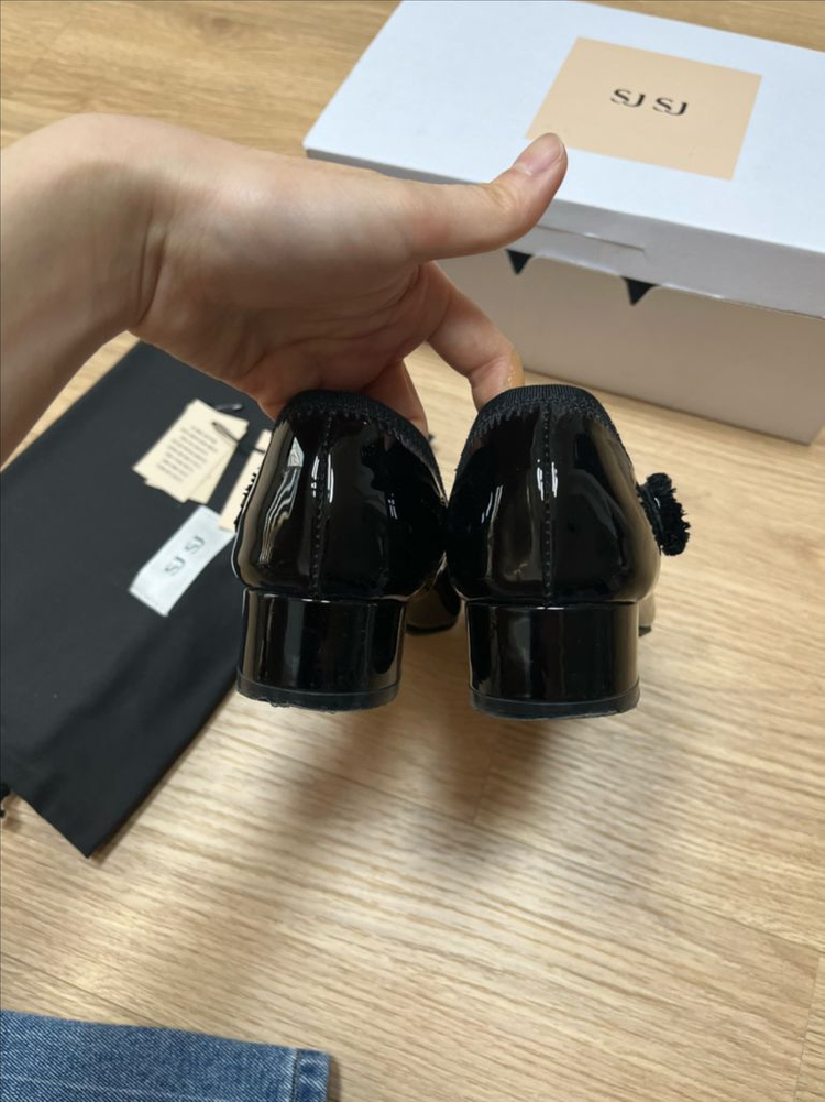 마지막가격)한섬 SJSJ 메리제인 스트랩 힐 블랙 230 이미지