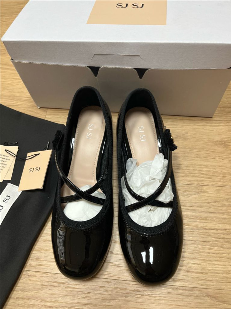 마지막가격)한섬 SJSJ 메리제인 스트랩 힐 블랙 230 이미지