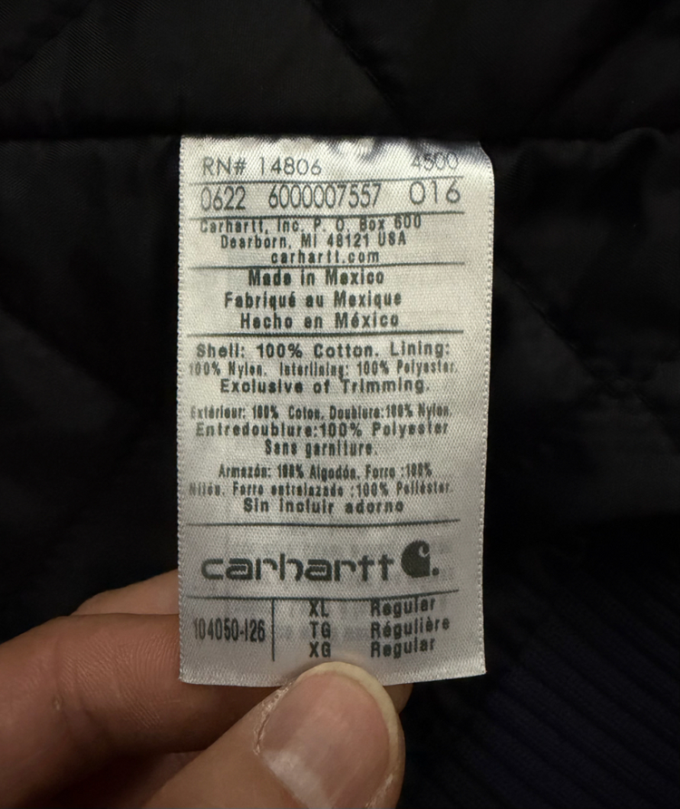 [칼하트] 104050 워시드 덕 인슐레이티드 액티브 자켓 네이비 XL 이미지