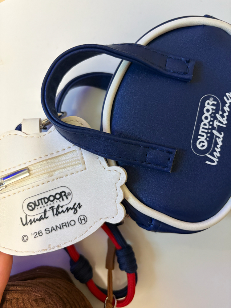 세트 일본잡지부록 미니가방콜라보 키티 키링 & 다이소 코듀로이 키티 파우치 세트 걍새거급 이미지