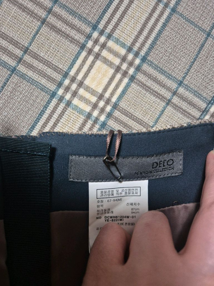 데코 뉴욕컬렉션 체크 스커트 67사이즈 새제품 이미지