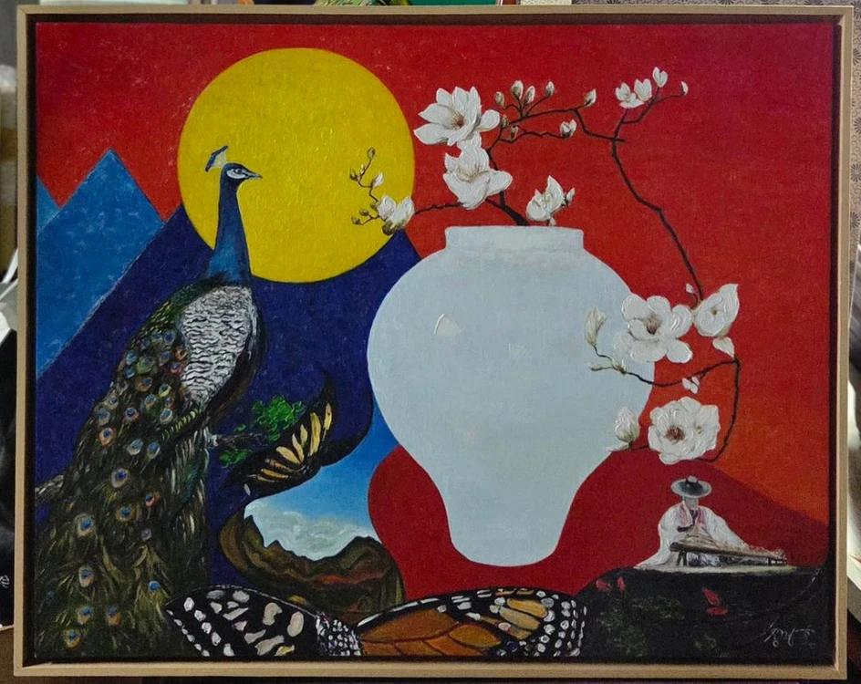 서양화 (유화)송명훈 도자기 그림작가 호접몽 30호(F) 이미지