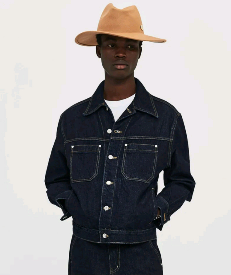 엘무드 트러커 데님 자켓 사이즈 48 사이즈 이미지