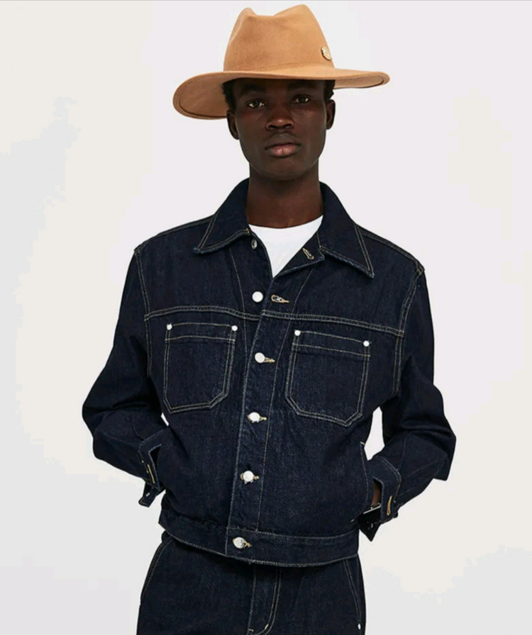 엘무드 트러커 데님 자켓 사이즈 48 사이즈 이미지