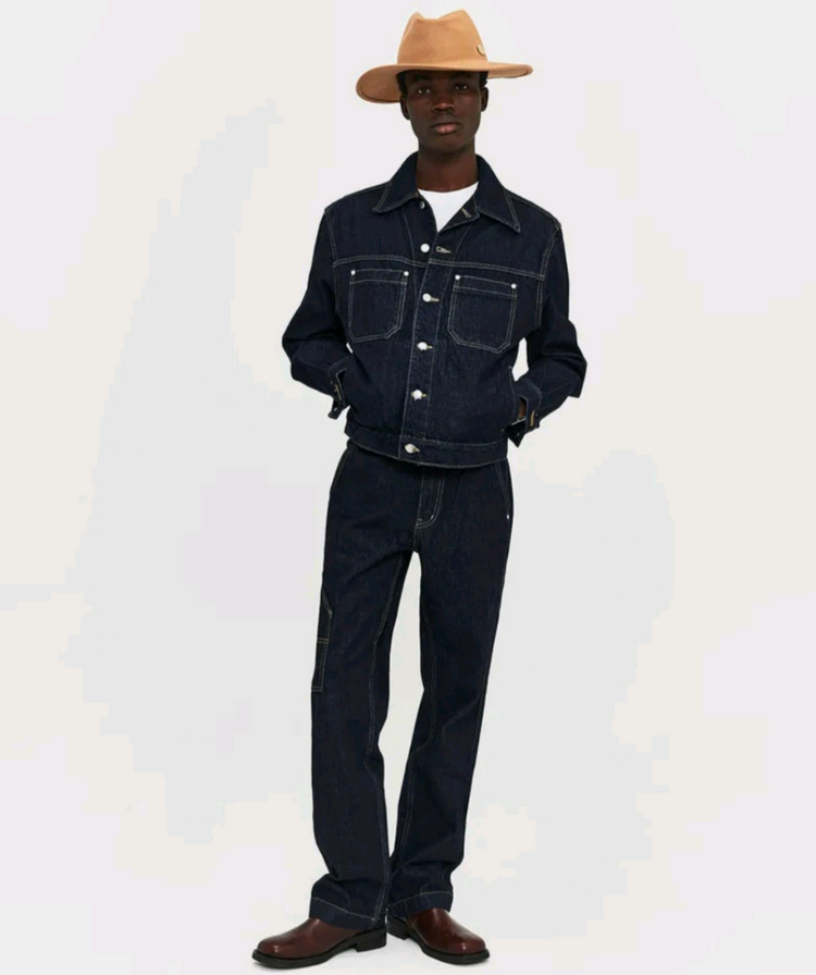 엘무드 트러커 데님 자켓 사이즈 48 사이즈 이미지