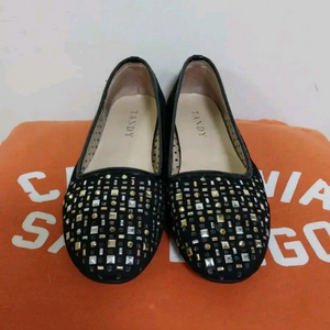 여성 탠디 펀칭 로퍼, 플랫슈즈, 흑색펄쎄무 (240) 이미지