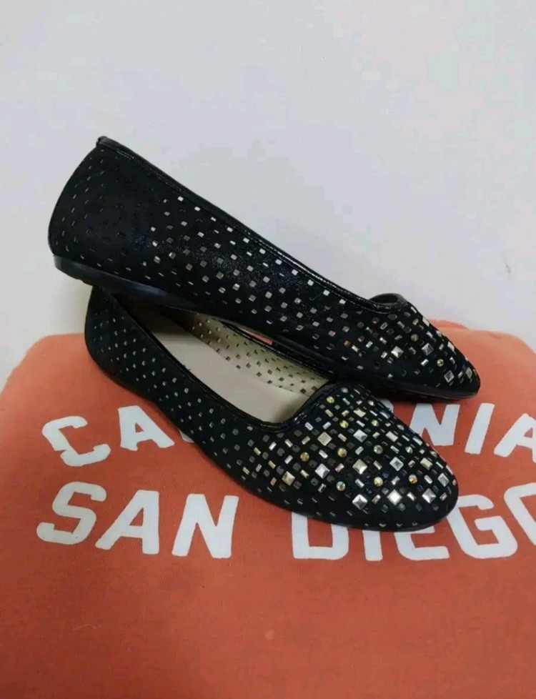 여성 탠디 펀칭 로퍼, 플랫슈즈, 흑색펄쎄무 (240) 이미지