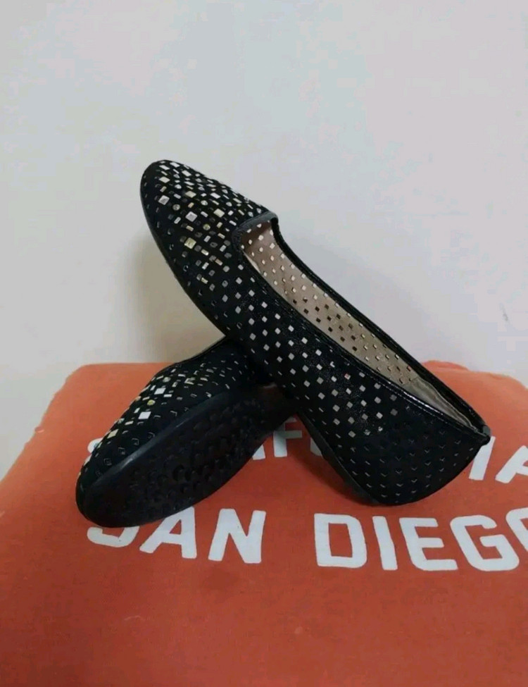 여성 탠디 펀칭 로퍼, 플랫슈즈, 흑색펄쎄무 (240) 이미지