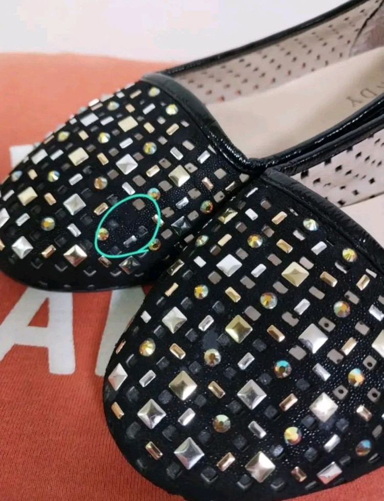 여성 탠디 펀칭 로퍼, 플랫슈즈, 흑색펄쎄무 (240) 이미지