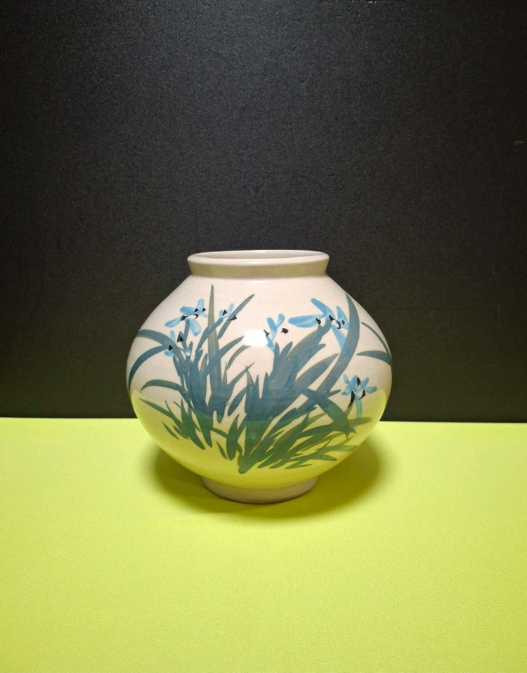 해천 김종원 청화백자 난초문호 (도자기) 이미지