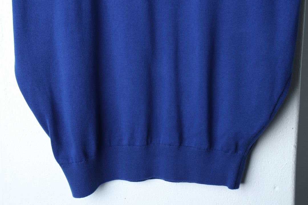 (XL) 론트 반팔 카라 티셔츠 새상품 니트 블루 이미지