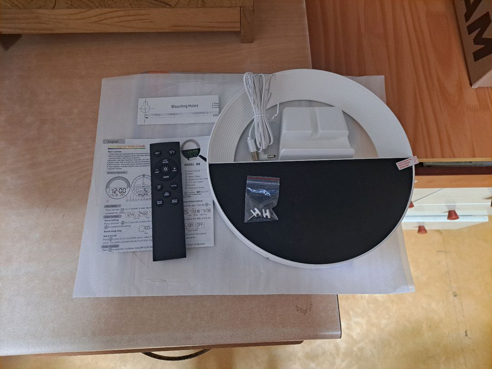 LED 디지털 벽시계 이미지