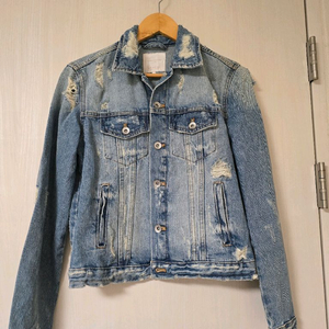 ZARA 자라 데미지워싱 청자켓 이미지
