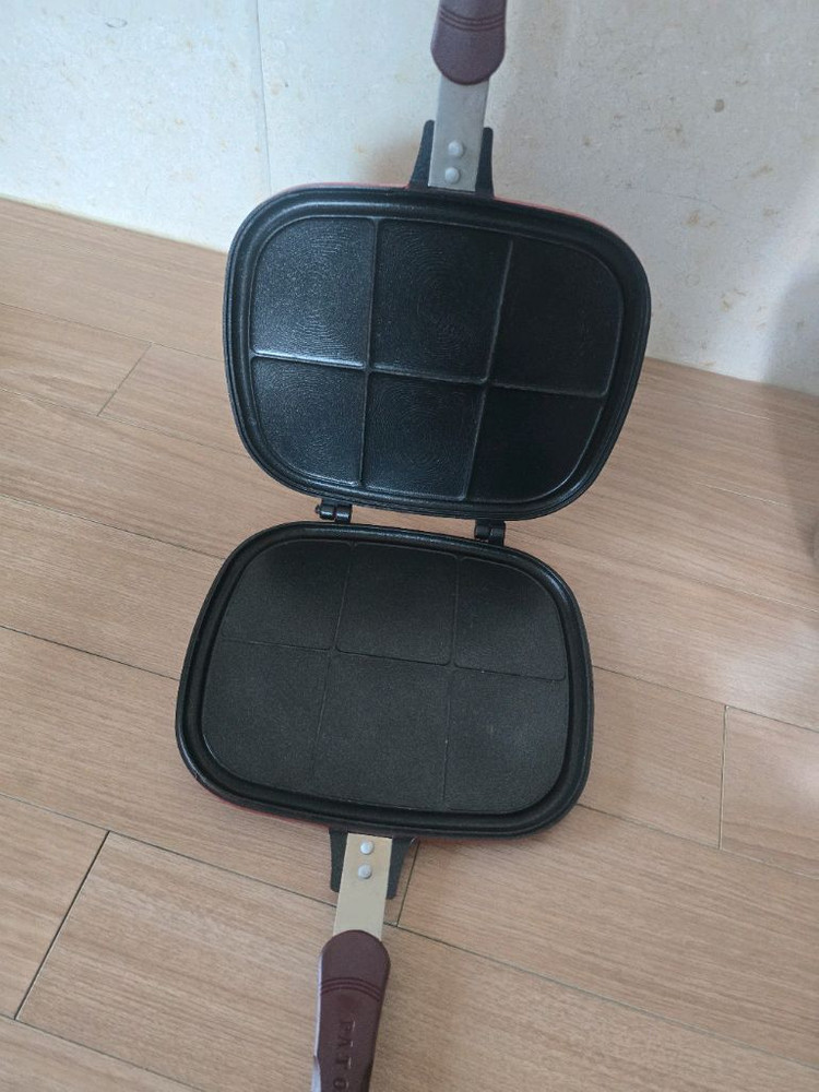 해피콜 누룽지팬 양면샌드위치팬 토스트팬 이미지