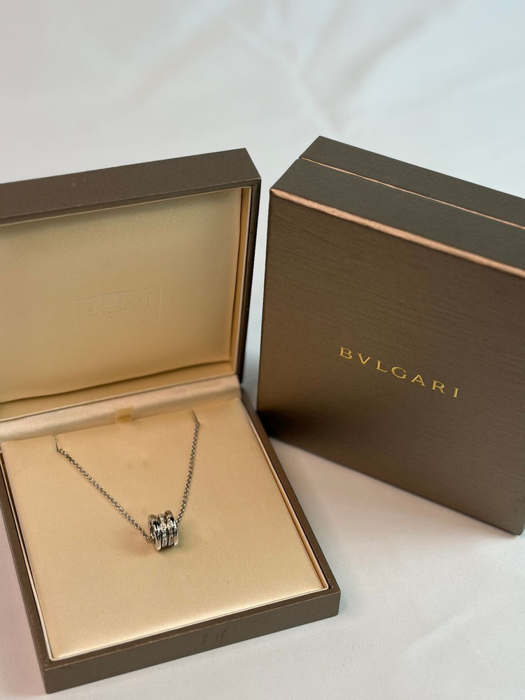 정품 불가리 비제로원 목걸이 화이트골드 파베다이아 이미지