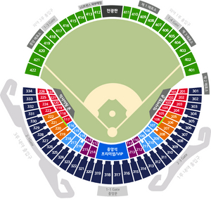 4월 5일(일) 두산vs한화 3루 오렌지석 통로 2연석 이미지