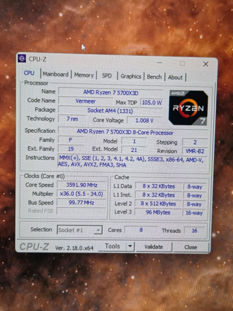 5700x3d + b550m + 램32기가 이미지