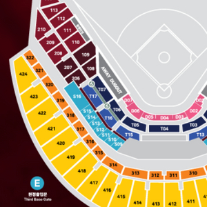 4월5일(일) 고척 키움 LG 3루 버건디석 110구역 2연석 4연석 이미지