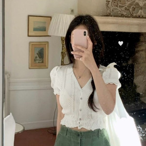 leeds 리즈 Lilly eyelet cardigan(ivory) 가디건 이미지