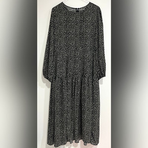 미착용 오버핏 패턴 롱 원피스 프리사이즈 이미지