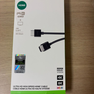 벨킨 hdmi 4k 8k 케이블 개봉 미사용 팝니다 이미지