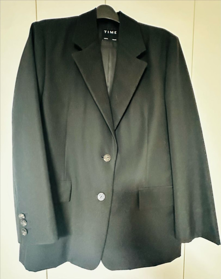 [마지막 가격인하/1회착용 새상품/주말 파격할인] 타임 울 싱글 자켓(블랙,55) 이미지