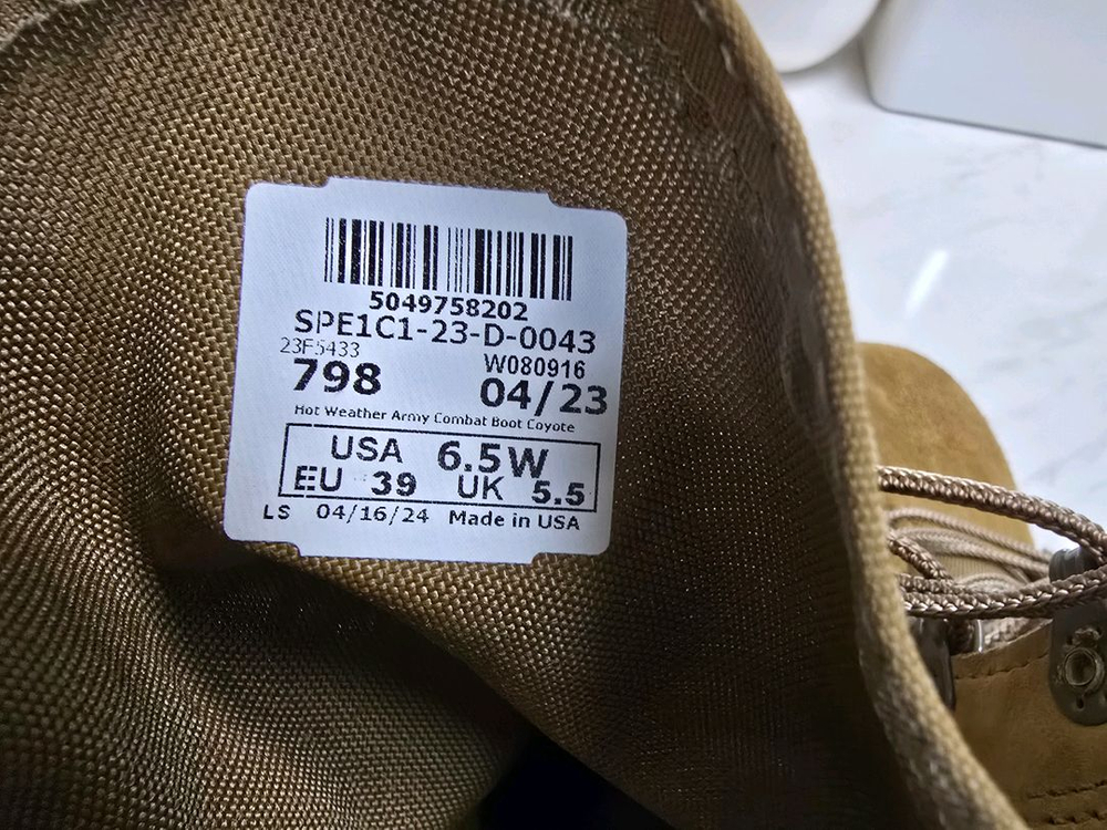 미군 전투화 하계용 6.5w 이미지