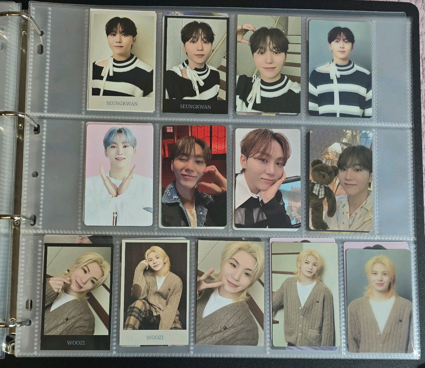 세븐틴 포카 위버스 특전 hmv 미공포 앨포 디럭스버전 캐럿반 양도 이미지